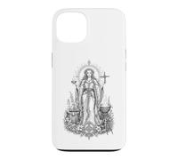 Brigid Celtic Goddess Sacred Flame Healing Line Art Case for iPhone 13