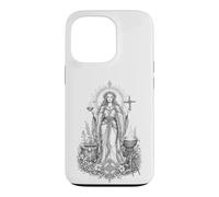 Brigid Celtic Goddess Sacred Flame Healing Line Art Case for iPhone 13 Pro