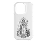 Brigid Celtic Goddess Sacred Flame Healing Line Art Case for iPhone 14 Pro