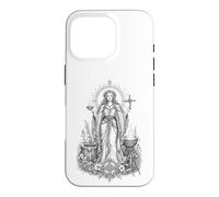 Brigid Celtic Goddess Sacred Flame Healing Line Art Case for iPhone 16 Pro