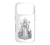 Brigid Celtic Goddess Sacred Flame Healing Line Art Case for iPhone 17 Pro