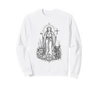 Brigid Celtic Goddess Sacred Flame Healing Line Art Sweatshirt
