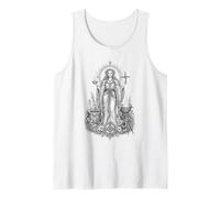 Brigid Celtic Goddess Sacred Flame Healing Line Art Tank Top