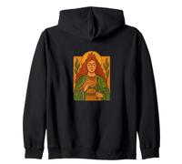 Brigid Goddess and Her Cross Celtic Pagan Imbolc Zip Hoodie