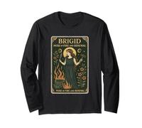 Brigid Muse of Fire and Renewal Celtic Art Nouveau Style Long Sleeve T-Shirt