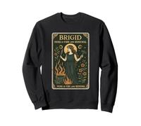 Brigid Muse of Fire and Renewal Celtic Art Nouveau Style Sweatshirt