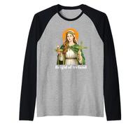 Brigid of Ireland Celtic Goddess Design for Believers Raglan Baseball Tee