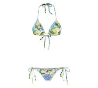 Brigitte lemon-print bikini set - White PP-P-M-G-GG