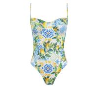 Brigitte lemon-print swimsuit - White PP-P-M-G-GG