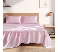 BRIGOW Luxurious Anti-Wrinkle Silky Satin Solid 2 Piece Modern Hotel Style Decoration