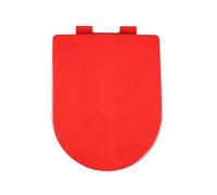 Brigtviee Slow Close Toilet Seat, D/U-Shaped Toilet Lid, Top Mount, Quick Release, Easy to Install also Easy to Clean, Never Loosen, PP,Red,36x44.5cm