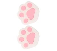 BRIGTWISE 2pcs Cute Cat Paw Silicone Key Cap Covers, White Identifier | Cartoon Animal Design, Lightweight Construction, Easy Attachment for Adults and Office Workers during Everyday On-the-go Use