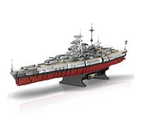 Brihappen Military Battleship Building Block Toy, Bismarck Battleship WW2 Warship Collectible Display Construction Model, Gifts for Adult Kids Boy Men(2081 Pcs)