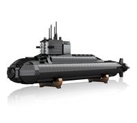 Brihappen Nuclear Submarine Building Blocks Set with Lights, Military Nuclear Submarine Collectible Construction Toys Model for Home Office Decor, Gifts for Adults Kids 14+