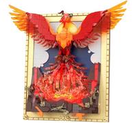 Brihappen Phoenix Nirvana Building Set for Adult Kids, Ancient Mythology Phoenix Art Frame Building Block Set, Ideas Bird Animal Display Model Creative DIY Gift Toy（1565PCS）