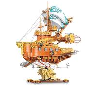 Brihappen Steampunk Spaceship Building Blocks Set, Victoria Style Fantasy Ship Bricks Construction Model, Airship Building Toy Gifts for Adults Kids Teenagers(1864 Pieces)