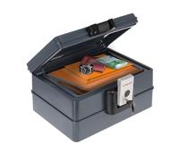 Brihard Certified Portable Fire Chest 2030 A4 XL - Fireproof & Waterproof Document Safe Box with Key Lock, A4 Size Storage, Secure Valuables & Files - Lockable Box, H8.4 × W16 × D12.7 in