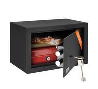 Brihard Home Key Lock Safe 20x31x20cm, Small Security Box with Keys 11L, Jewellery & Money Safe with Key Lock Only, Mini Lockable Safes for Home