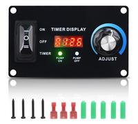 Briidea 12V Smart Livewell Aerator Timer with LED Screen, Auto/Manual Modes, Waterproof Corrosion-Resistant Metal Panel, UL Certified Relay for Precise Oxygen Control in Fishing Boats & Bait Tanks