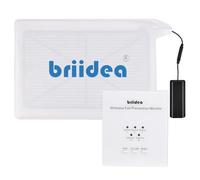 Briidea Wireless Chair Alarm for Elderly Dementia Patients, Fall Prevention Sensor with 3 Alarm Modes, Waterproof 10x15 PVC Pad, 600ft Range, Supports Multiple Pads