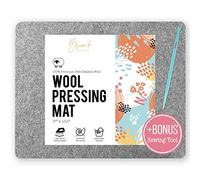 Briink Collective 100% New Zealand Wool Pressing Mat - Portable Ironing Board Quilting Supplies + Bonus Sewing Tool (17" x 13.5")