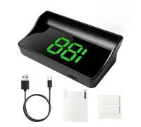Briking Green HUD Head Up Display for Car, Digital GPS Speedometer MPH/KMH, Plug & Play Windshield Projector, Universal Vehicle Speed Monitor with Speed Warning