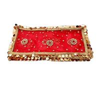 BriKSHi Devi MATA ki chunari ||Durga chunari, chunri/Navratri/Kanya Pujan chunari (Red) Pack of 2 10Inch || G66