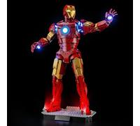 BRIKSMAX 2.0 Light Kit Compatible with Lego Super Heroes Marvel Iron Man Mark 3 Collectors' Edition 76344 Building Sets - Original LED Lighting Kits (Accessories Only) for Display, Gifts & Collectors