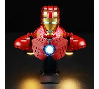 BRIKSMAX 2.0 Light Kit for Lego Iron Man MK4 Bust -Innovative Led Lighting Compatible with Lego Marvel 76327 - Not Included Lego Set