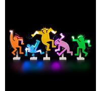 BRIKSMAX 2.0 Light Kit for Lego Keith Haring Dancing Figures -Innovative Led Lighting Compatible with Lego Art 31216 - Not Included Lego Set