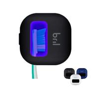 Bril UV-C Toothbrush Sanitizer Portable Sterilizer Cover Holder and Case for Any Size Toothbrush (Black)