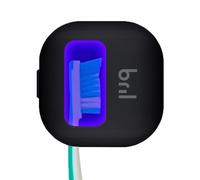 Bril UV-C Toothbrush Sanitizer Portable Sterilizer Cover Holder and Case for Any Size Toothbrush (Black)