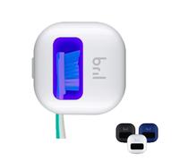 Bril UV-C Toothbrush Sanitizer Portable Sterilizer Cover Holder and Case for Any Size Toothbrush - White