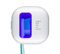 Bril UV-C Toothbrush Sanitizer Portable Sterilizer Cover Holder and Case for Any Size Toothbrush - White