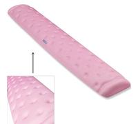 BRILA Ergonomic Memory Foam Keyboard Wrist Rest Support Pad Cushion for Computer, Laptop, Office Work, PC Gaming - Massage Holes Design - Cozy Typing Wrist Pain Relief (Pink)