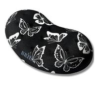 BRILA Ergonomic Memory Foam Mouse Wrist Rest Support Pad Cushion for Computer, Laptop, Office Work, PC Gaming - Massage Holes Design - Wrist Pain Relieve (Butterflies)