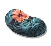 BRILA Ergonomic Memory Foam Mouse Wrist Rest Support Pad Cushion for Computer, Laptop, Office Work, PC Gaming - Massage Holes Design - Wrist Pain Relief (Floral Mouse Wrist Rest)