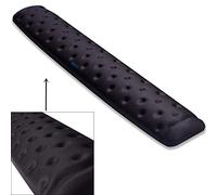 BRILA Keyboard Wrist Rest Support Cushion Pad for Computer, Laptop, Office Work, PC Gaming - Memory Foam Gel with Massage Holes Design - Non-Slip Easy Typing Wrist Pain Relief (Black Keyboard Pad)