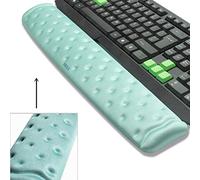 BRILA Memory Foam Keyboard Wrist Rest Support Pad Cushion for Computer, Laptop, Office Work, PC Gaming, Non-Slip Wrist Pain Relief (Aquamarine Keyboard Pad)