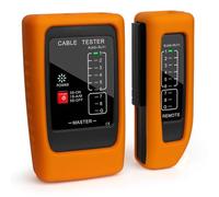 Brileine Network Cable Tester and Ethernet Tester with POE Detection, 300m Remote RJ45 Tester for Cat5/Cat6 Cable, Automatically Checks Continuity, Open, Short, Crossover (Battery Not Included)