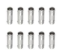 brileze 10 Pcs BNC Female to Female Coupler Connector Adapter BNC in Line Adaptor Socket for Cctv Security Camera Video Sdi/Bnc Cable Joining Extension Straight Connector Adaptor, Silver