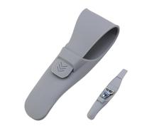 brileze Razor Case Silicone Portable Travel Carrying Cover Waterproof Shaver Protector Shell Protective Bag Safety Manual Razor Travel Case Storage for Gillette Razor Parker Razor Merkur Razor, Grey