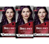 Brillance Intensive Colour Cream 888 Dark Cherry (160 ml), Permanent Hair Colour with Diamond Shine and Care Conditioner, for 10 Weeks of Colour Intensity