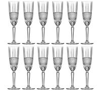 Brillante Glass Champagne Flutes - 190ml - Pack of 12 RCR Crystal Clear 12 Pack