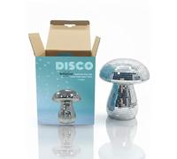 Brillantreal Mushroom Disco Ball, 7 Inch Silver Mirror Disco Ball Decor, Handmade Retro Reflective Mushroom Shaped Ornaments for Home, Room, Bar, and Party Decorations, Perfect Unique Gift (Silver)