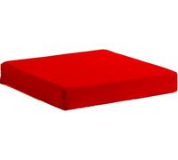 Brillars Chair Seat Pad 5cm Thick Garden Rattan Furniture Cushions Replacement Water Resistant With Removable Fabric Zipper Cover Outdoor Indoor Foam Filled Cushion (Red, 60 x 60cm/24" x 24")
