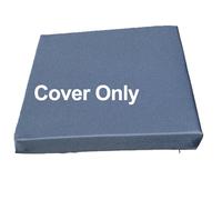 Brillars Garden Seat Cushion Replacement 5cm Thick COVER ONLY Outdoor Water-Resistant Patio Sofa Pad Covers with Zip Closure (Charcoal, 50 x 43cm / 20" x 17")