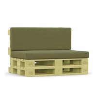 Brillars Pallet Cushions Outdoor Water-Resistant Garden Furniture Sofa, Chair Bench or Euro Pallets - 1 x Backrest 120 x 40 cm + 1 x Seat 120 x 80 cm (Olive Green)