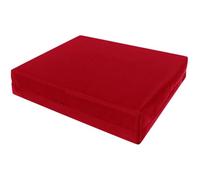Brillars Seat Pad 4cm Thick Garden Rattan Furniture Cushions Replacement Water Resistant With Removable Fabric Zipper Cover Outdoor Indoor Foam Filled Cushion (Red, 45 x 50cm / 18" x 20")