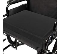 Brillars® Wheelchair Cushion Foam Ergonomic Posture Seat Pads Comfort Car Hip, Tailbone Support Pressure Sore Relief Office Chairs, Car Seats Vinyl Wipeable Black Cover (16" x 16" x 2")